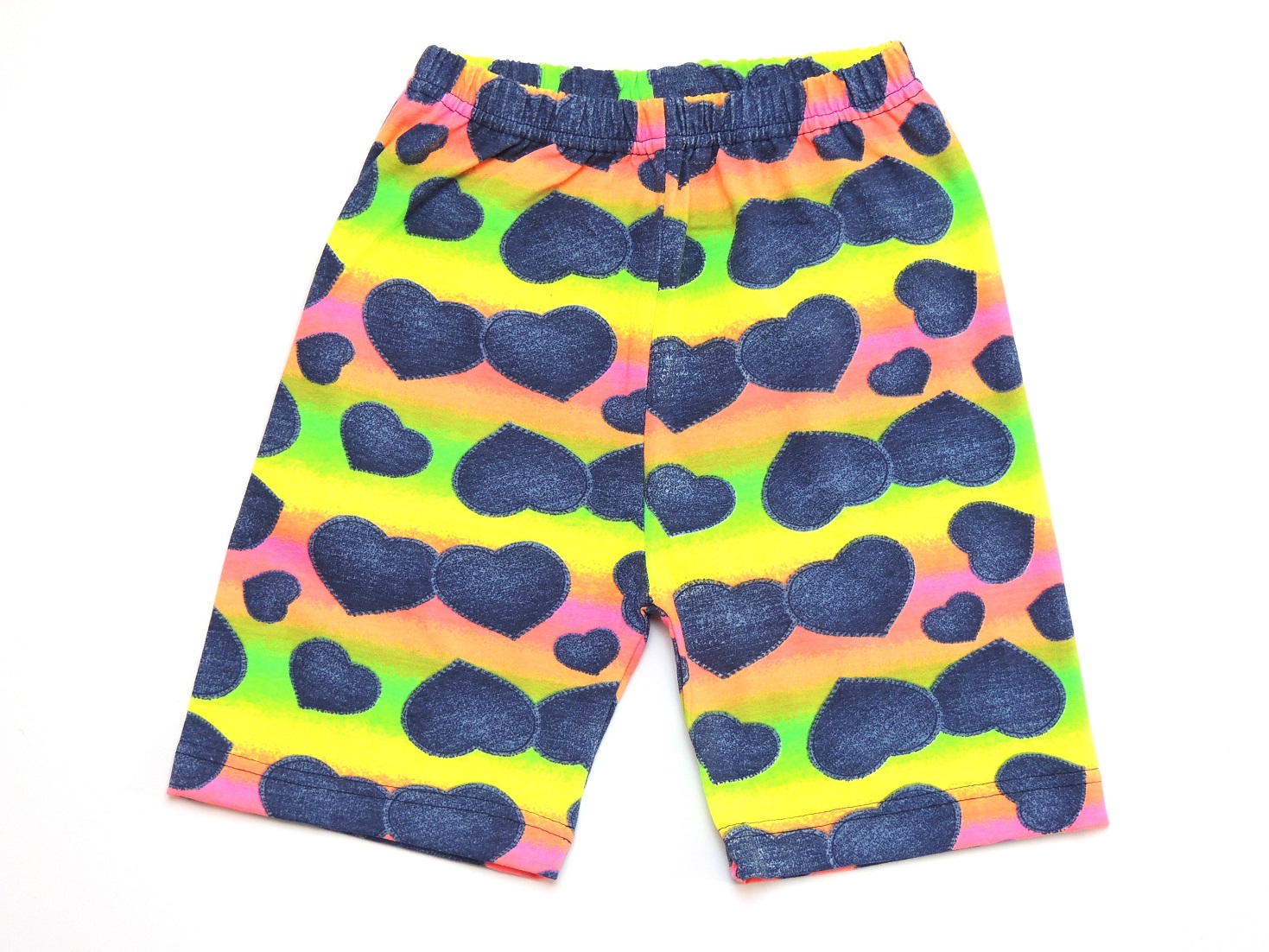 леггинсы, короткие шорты радуга сердец 146