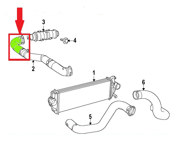 ТРУБКА Патрубок ІНТЕРКУЛЕРА JEEP GRAND CHEROKEE 3 . 0 CRD Номер каталоге оригинальный 52014481aa 52014481ab 52014481ac 52014481ad 52014481ae 52014481af 52014481ag foto 4