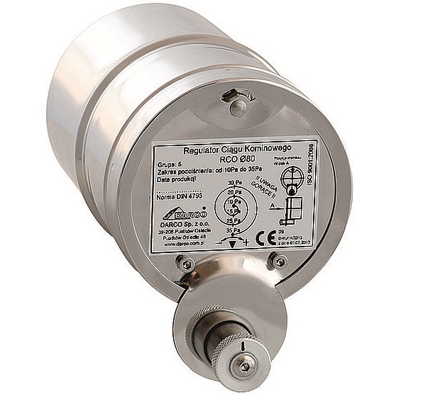 

Regulator ciągu kominowego Rco 80 okrągły Darco