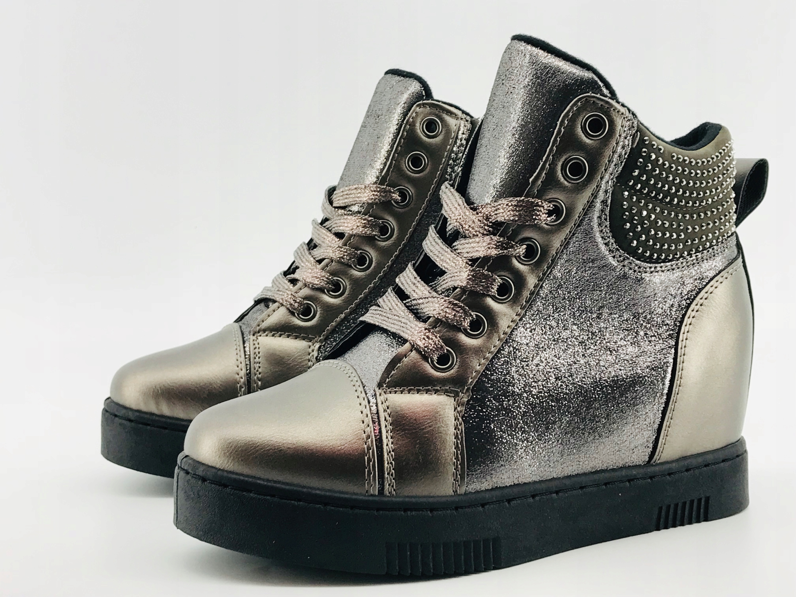 

Sneakersy Koturn Botki Eko Skóra Ocieplone r39