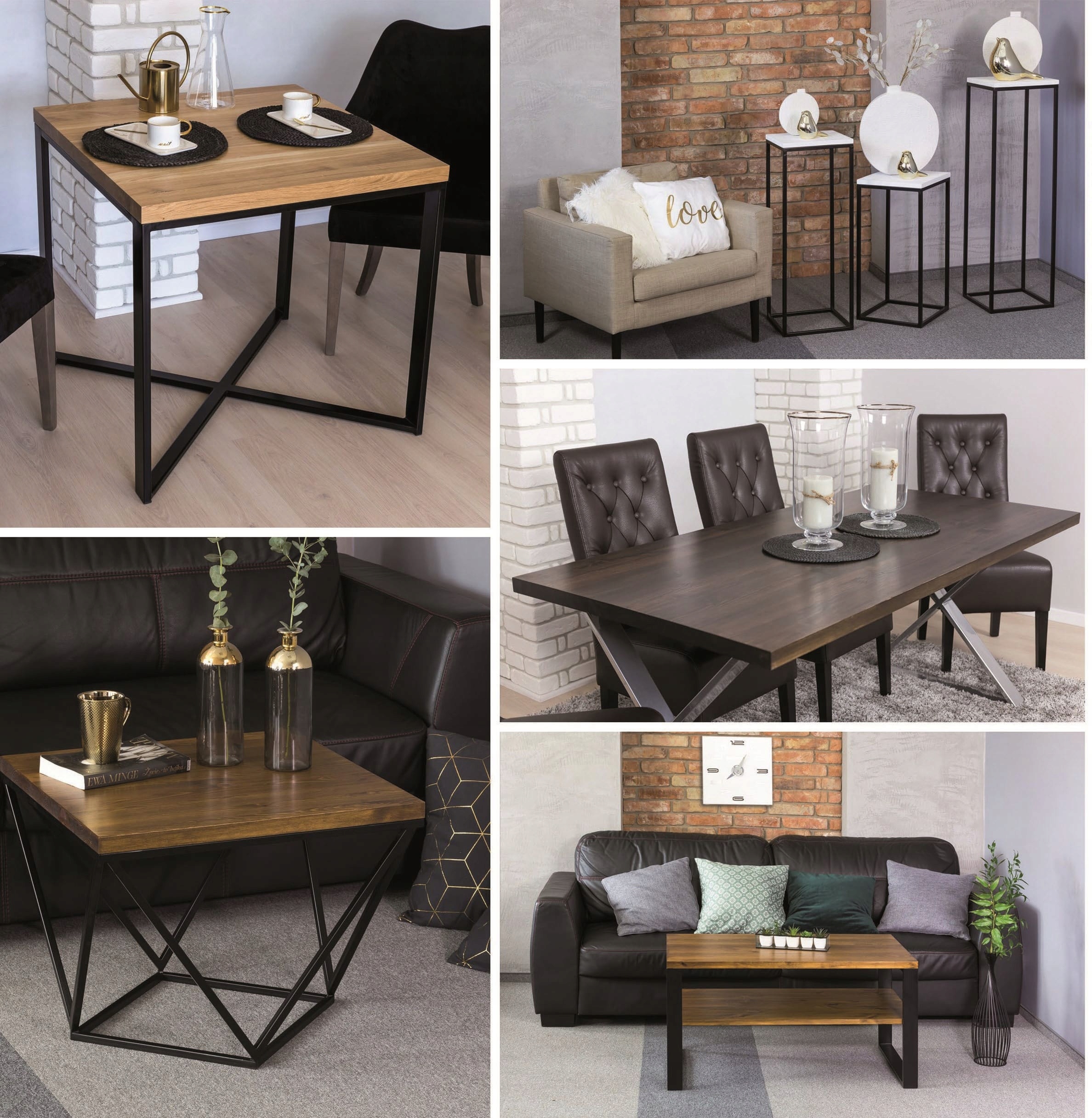 SZAFKA NOCNA STYL INDUSTRIAL LOFT METAL DREWNO Marka Kerbe