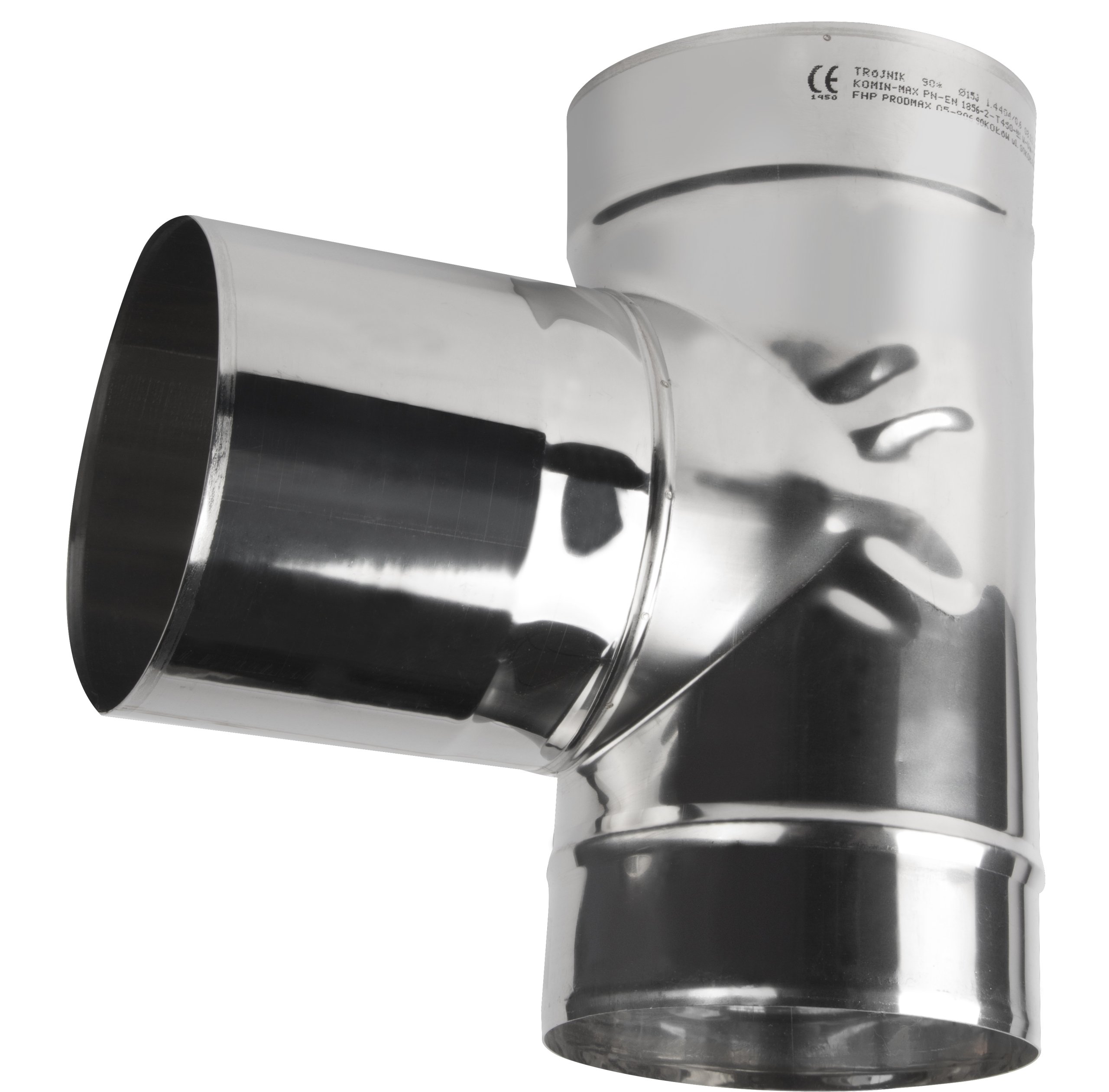 Trójnik Kwasoodporny 90 St Kominowy Fi 150/90 Nierdzewny Kwas Dymowy