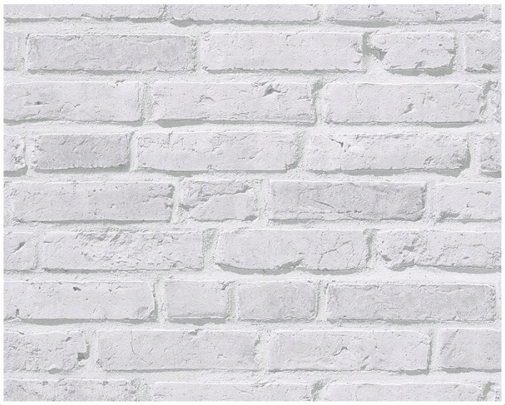 

Tapeta Szara Cegła Efekt Jak 3D Mur Zmywalna