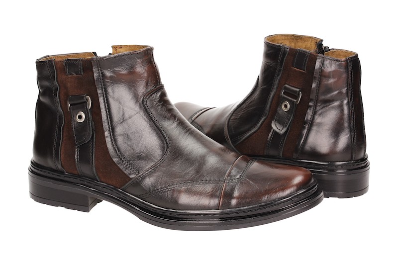 SZTYBLETY TRZEWIKI ZIMOWE POLSKIE SKÓRA 366 KB 44 Nosek okrągły