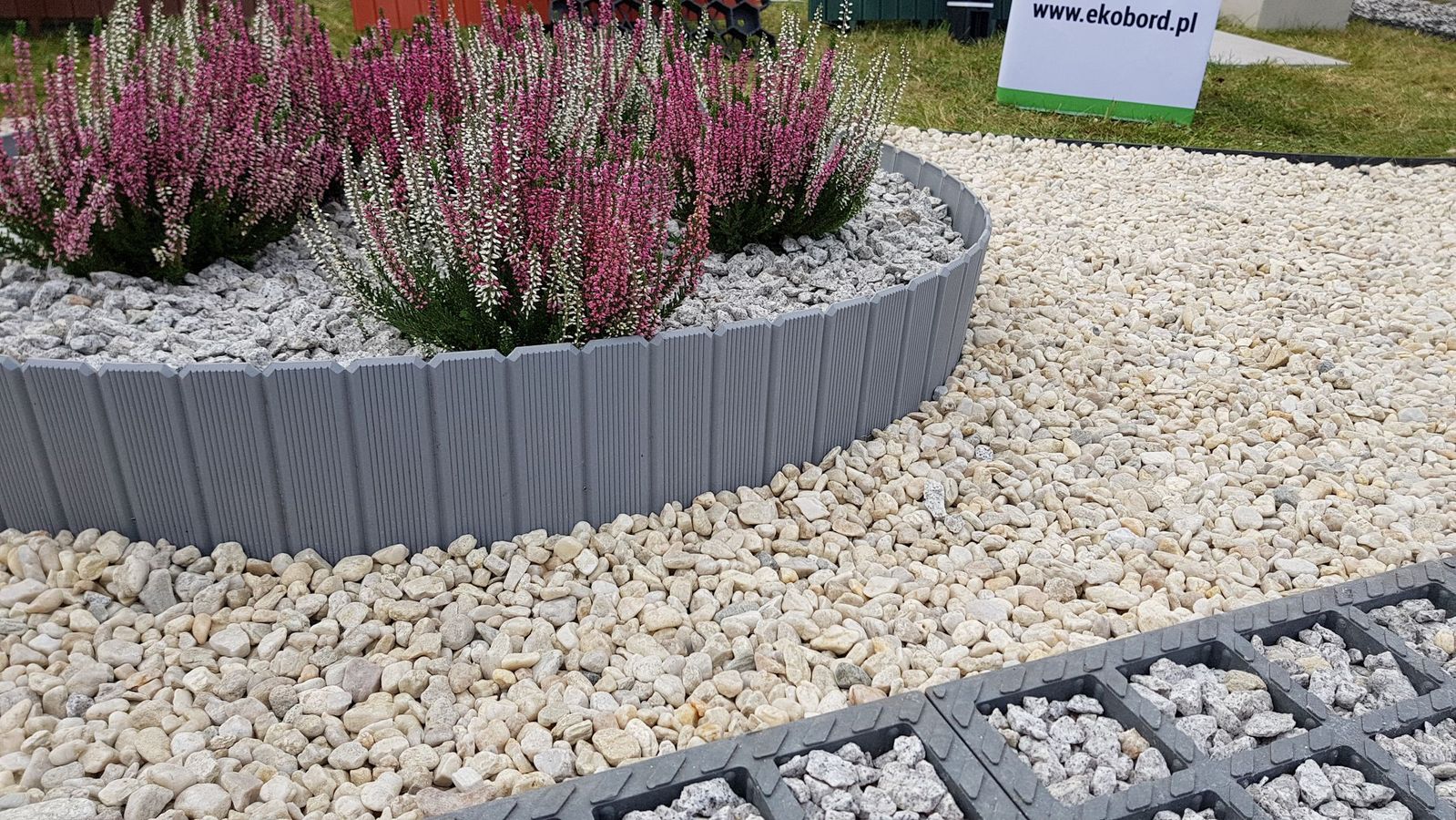 EKOPALISADA ogród obrzeże ROLLBORDER płotek SZARY Materiał tworzywo sztuczne