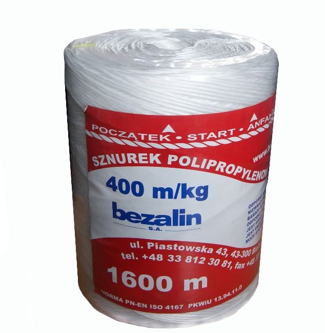 

Sznurek Rolniczy Do Prasy Bezalin 1600M 400M/KG