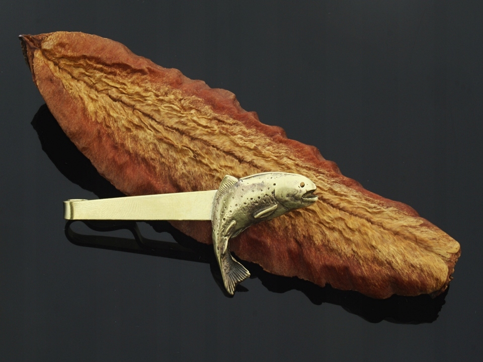 Na Prezent spinka do krawata mosiądz RYBA PSTRĄG Kod producenta 139