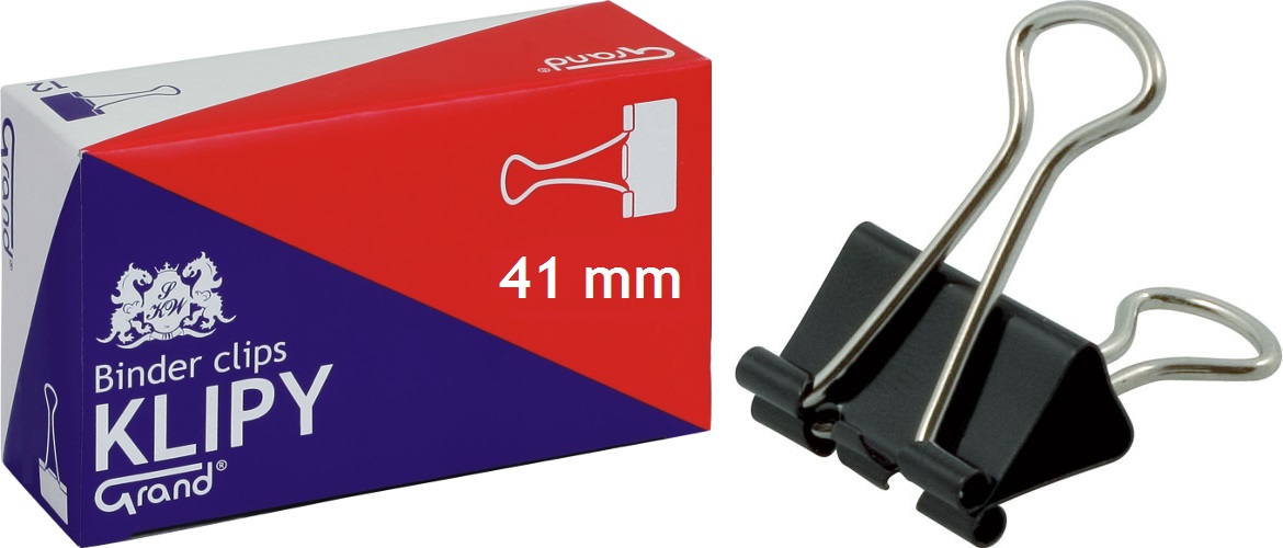 

Klipy biurowe klip biurowy klipsy 41mm 12szt