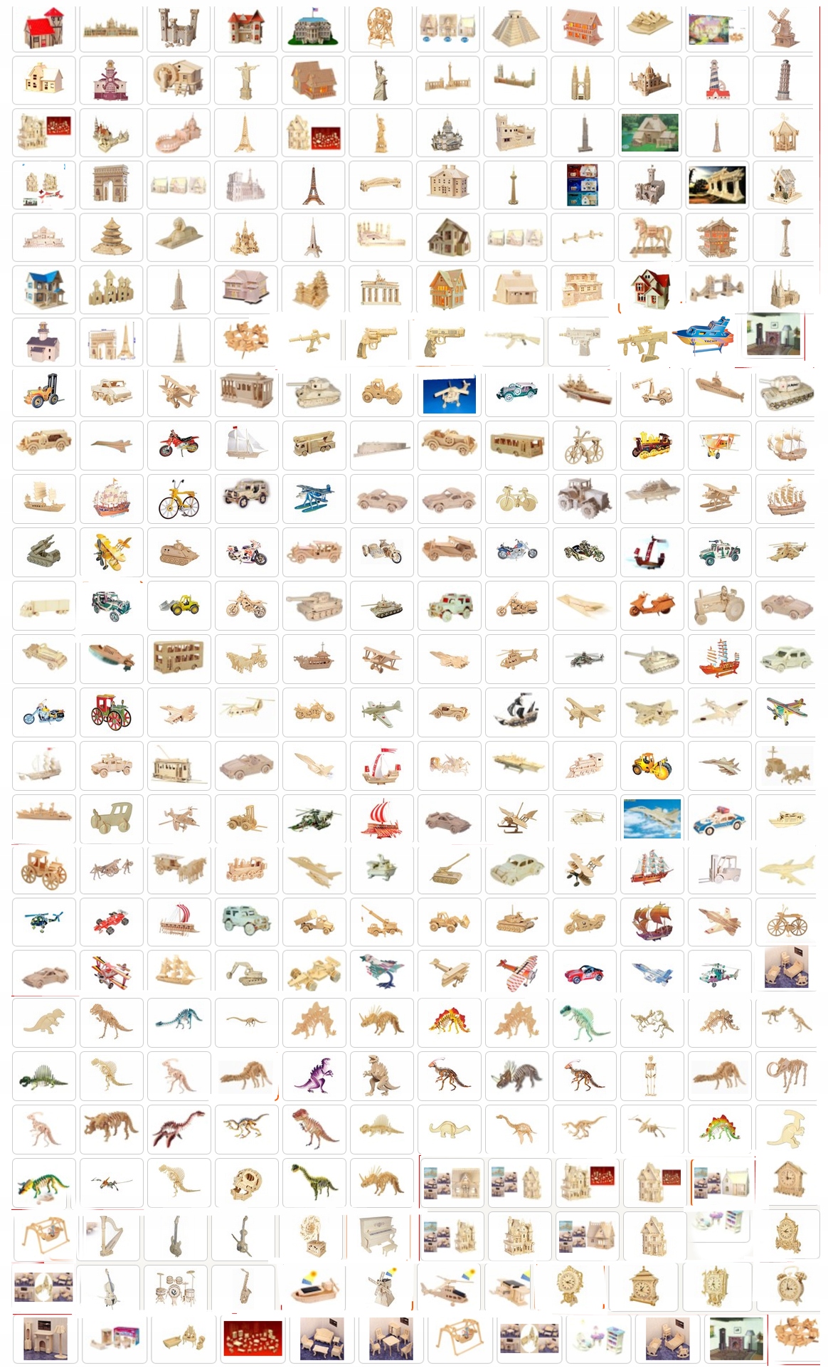 PUZZLE MEBELKI DREWNIANE 3D POKÓJ DZIECIĘCY P010 Materiał drewno