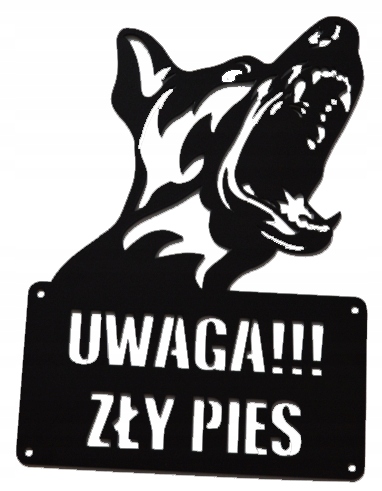 

Tabliczka metalowa - Uwaga Zły Pies - model 1030B