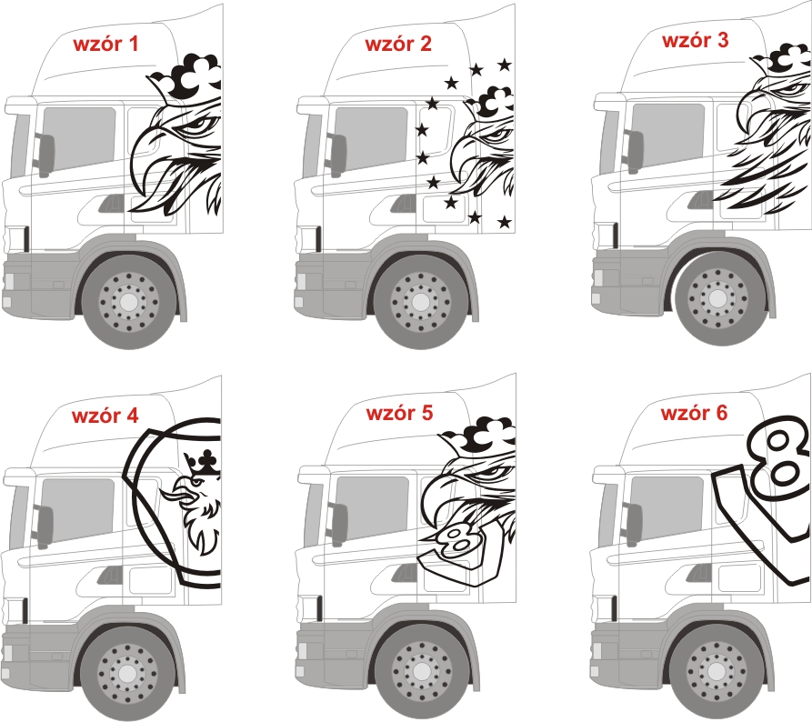 NAKLEJKI SCANIA SUPER GRYF NA KABINE gratis Manufacturer Rozglos