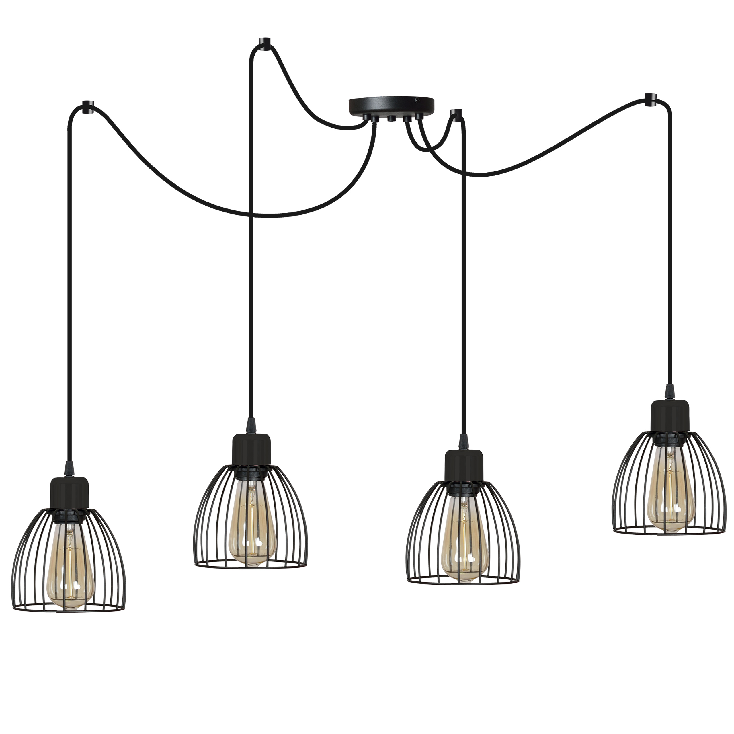 Závesná Stropná Lampa Luster Pavúk Loft Industriálna Rôzne Farby