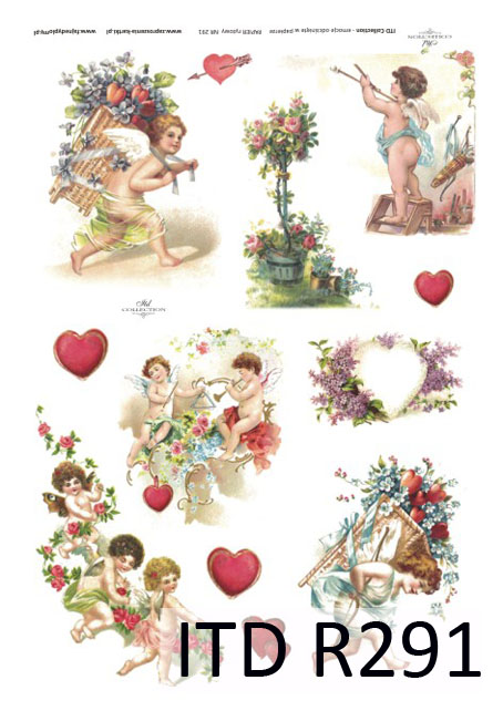 Papier Ryżowy R0291 z włoskami A4 decoupage