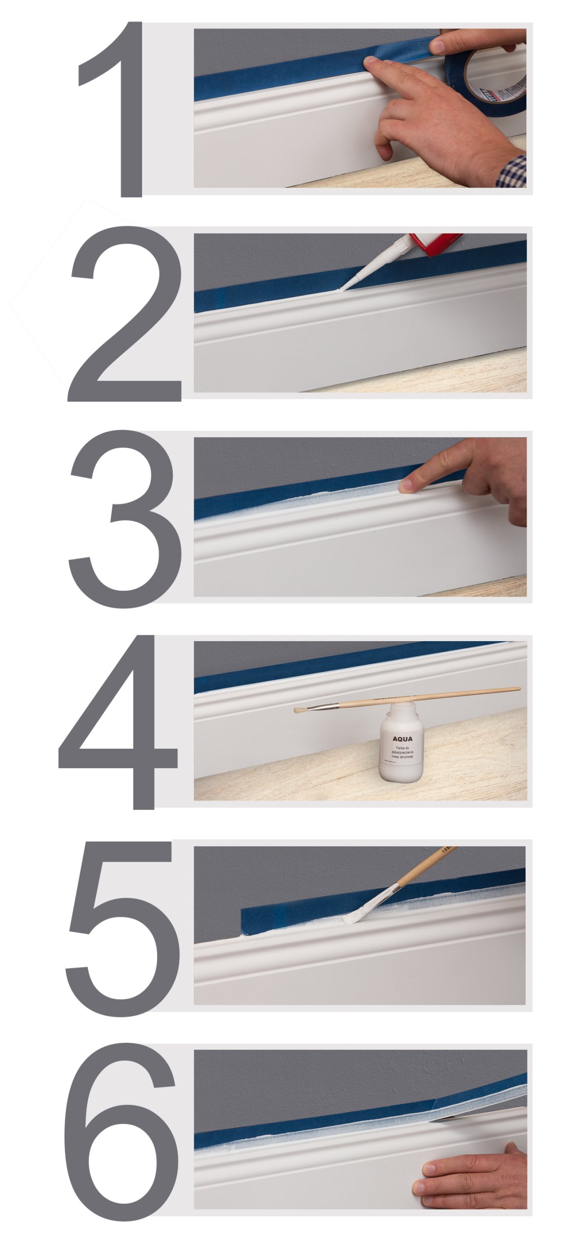 FORMATOWANA LISTWA PRZYPODŁOGOWA 80x16 mm BIAŁA MDF R2 DEKORACYJNA COKÓŁ Szerokość 16 mm