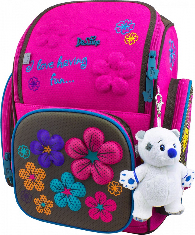 Сумка Delune ЦВЕТЫ для класса 1-3 поясной ремень