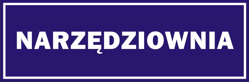 

Naklejka Informacyjna Narzędziownia 30X10 CM
