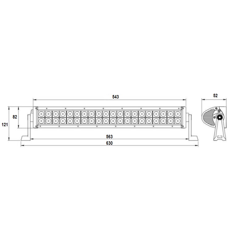 PANEL LED HALOGEN LEDBAR 120W do quada ATV UTV Catalog number for part P1138