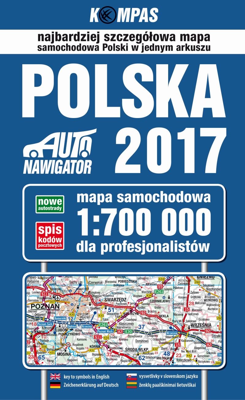

Polska 2017 Mapa samochodowa dla…