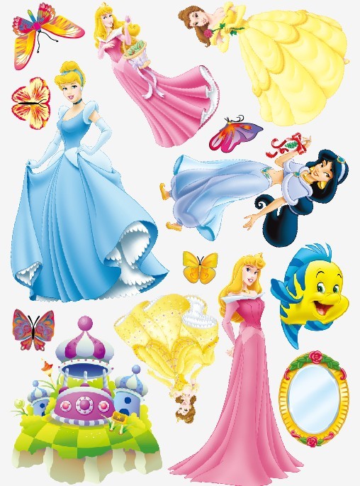 

Naklejki na ścianę dla dzieci księżniczki princess