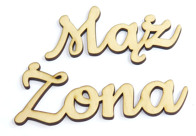 

Drewniane Napisy Dekory Mąż Żona Ze Sklejki YR56