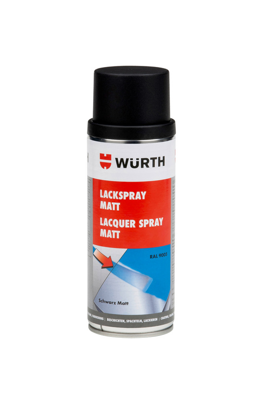 Wurth Lakier Akrylowy Czarny Matowy Ral 9005 Spray 400 ML
