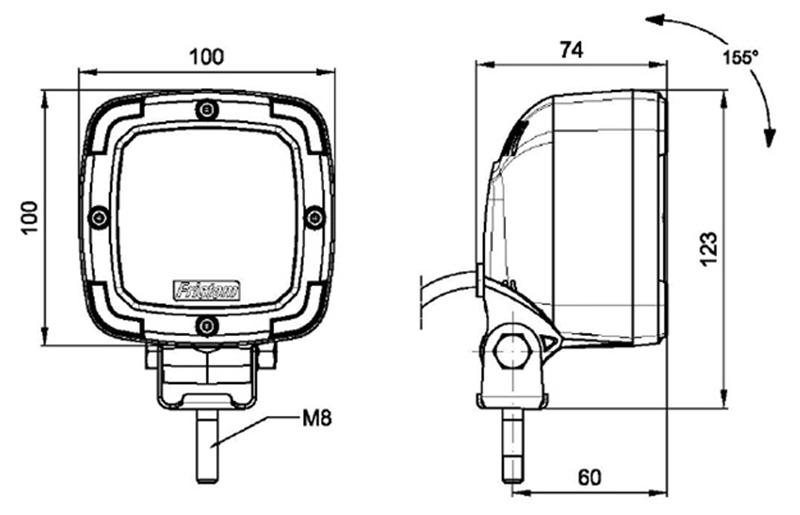 LAMPA COFANIA SWIATLO WSTECZNEGO 12 24V LED Part number FT 064