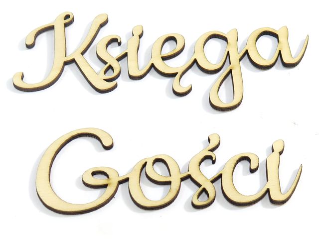 

Decoupage Sklejka Napis Dekor 'Księga Gości' KD41