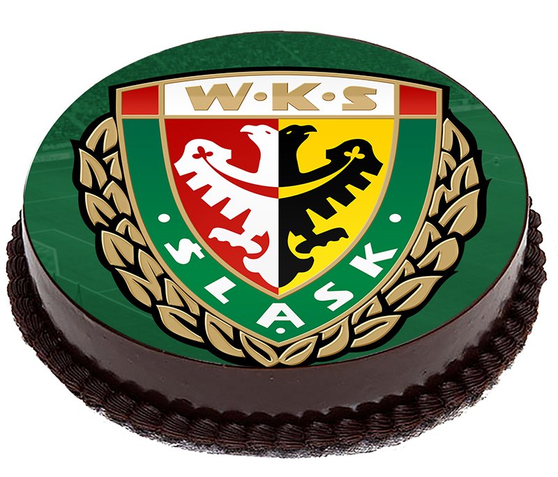 OPŁATEK NA TORT WKS Śląsk Wrocław Klub 20cm 7290596792 ...