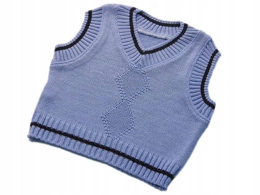 Sweterek do chrztu dla chłopca ubranko pulower r68 Rozmiar 68