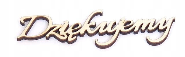 

Drewniany Napis Ozdoba Dziękujemy 158x49mm EV66