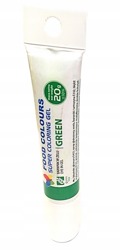 BARWNIK SPOŻYWCZY W ŻELU TUBKA 20g KOLOR ZIELONY EAN (GTIN) 5904541007793