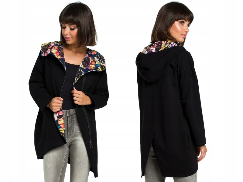 

modna Bluza damska z Kapturem zamek 44/46 2XL/3XL