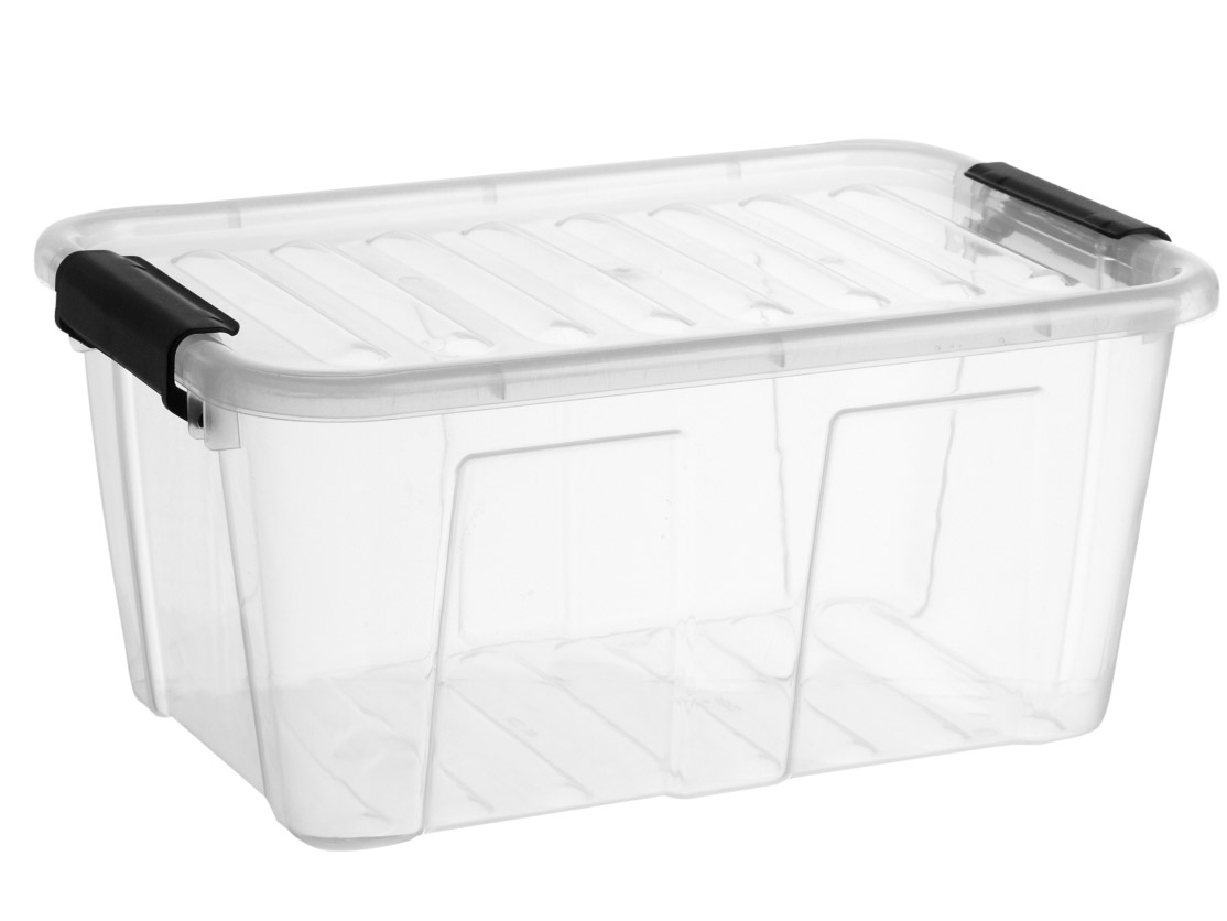 Ящик для хранения Plast Team коллекция Optima, с крышкой, малый, 12 л, 402х250х180