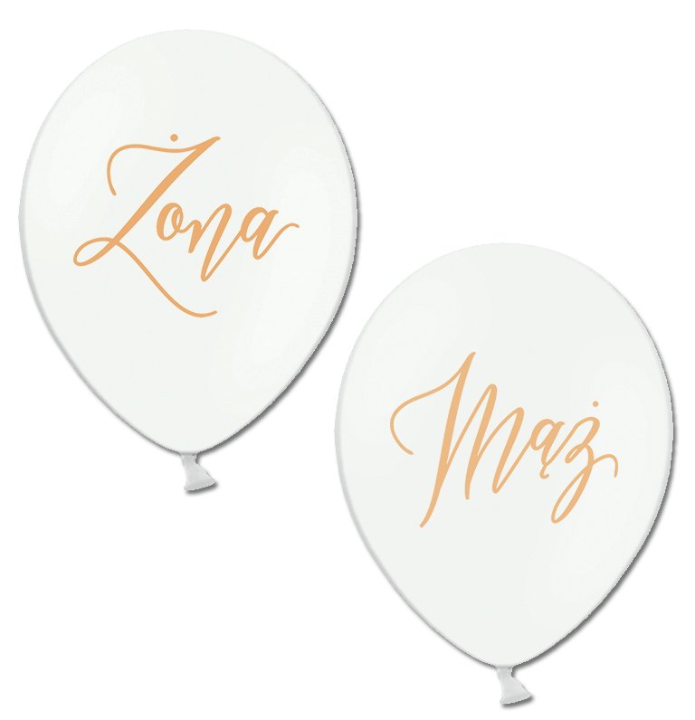 

Balony Z Napisem 2 szt napis Mąż Żona ślub wesele
