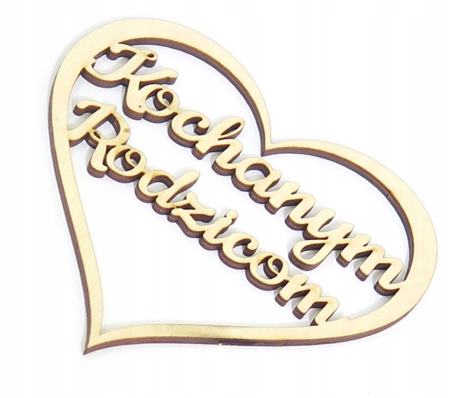 

Serce Ozdoba Decoupage Kochanym Rodzicom DW49