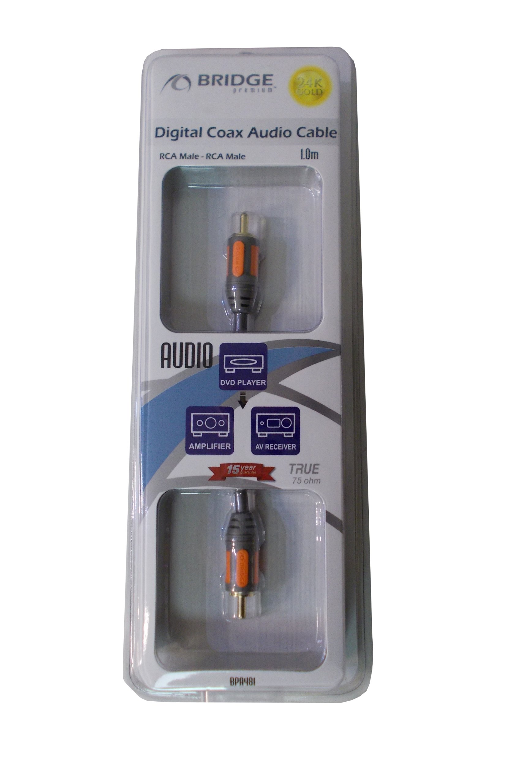

Kabel Przewód Digital Coax Audio Rca Premium 1,0m