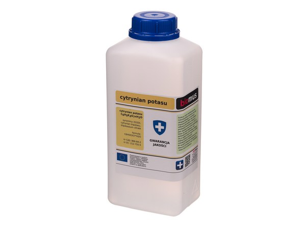 

Cytrynian Potasu czysty 1kg Biomus