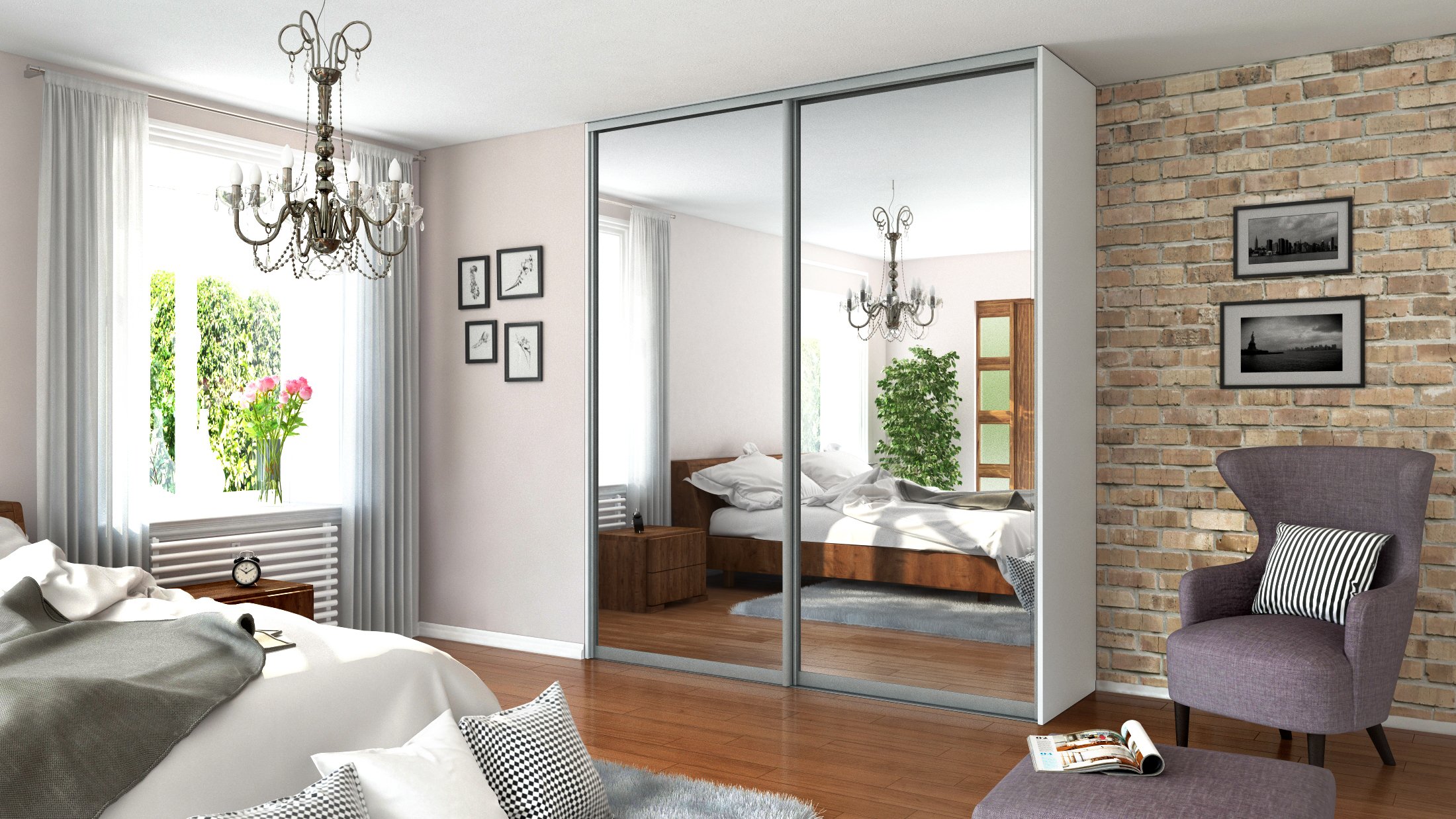 Drzwi przesuwne do szafy wymiar 265x241-260cm Wysokość mebla 265 cm