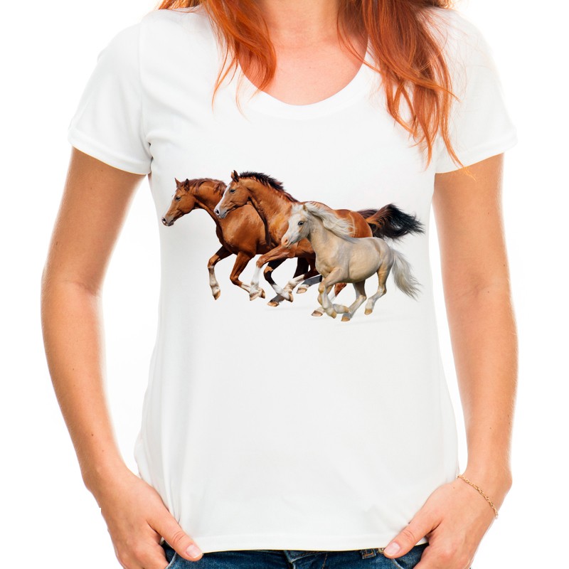 

Koszulka z koniem białym głowa konia t-shirt -L-