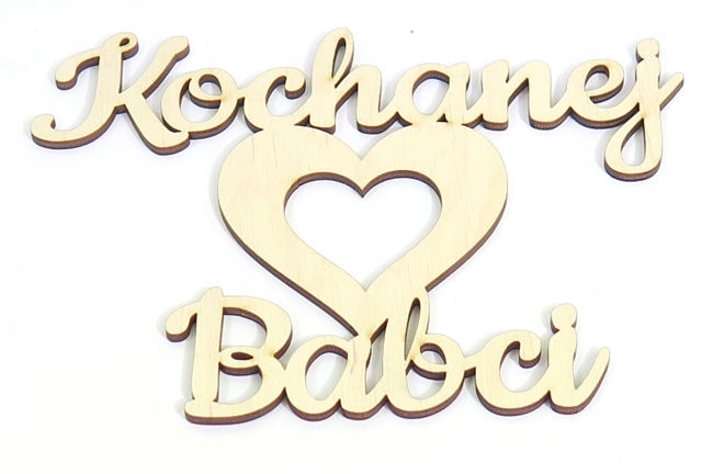 

Decoupage Napis Dekor Sklejka Kochanej Babci EW23