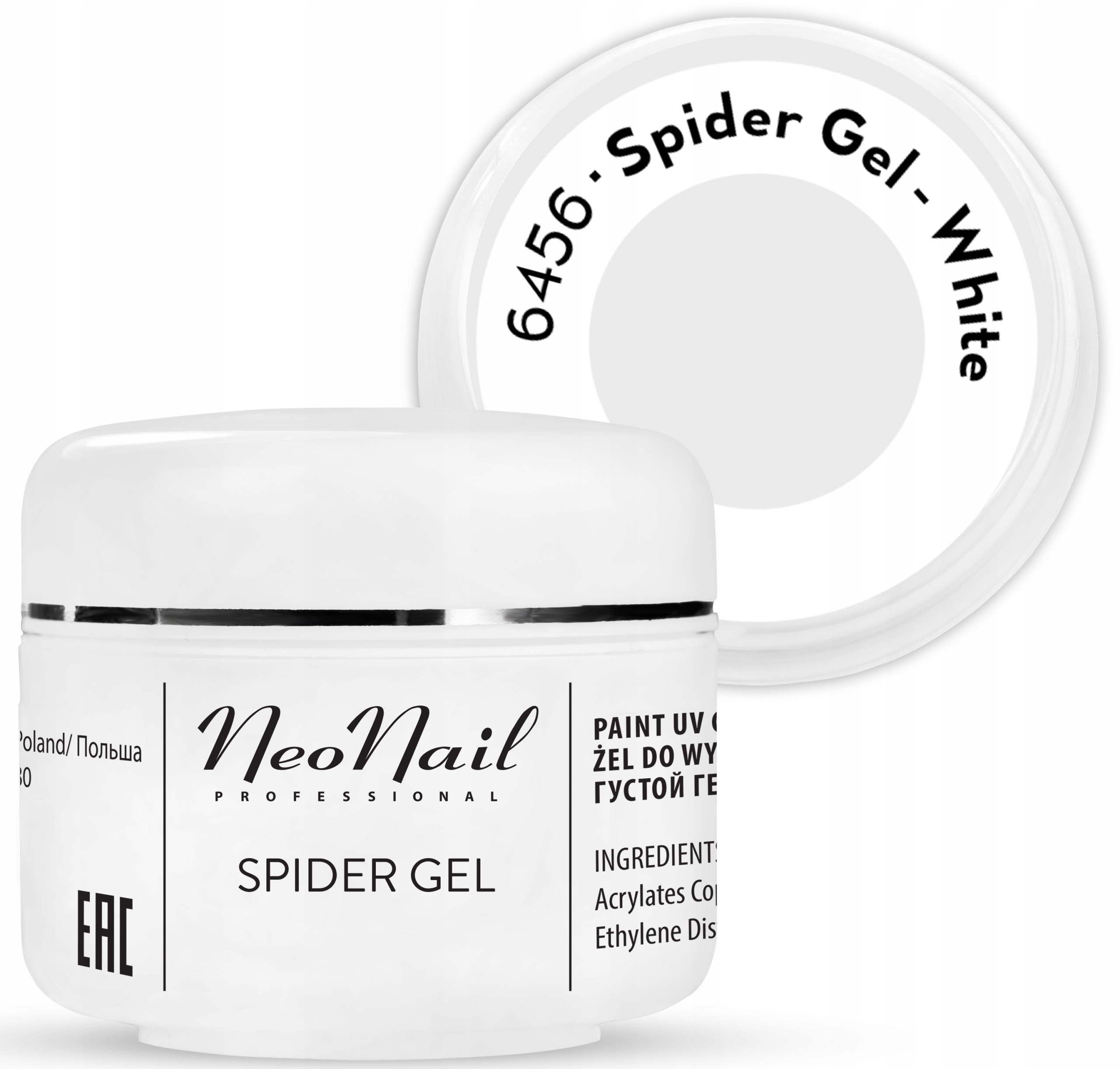 

NeoNail Spider Gel Gumowy Żel Do Zdobień White 5g