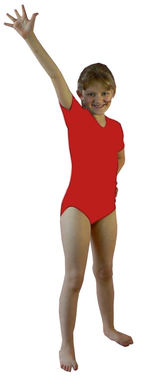 

6003_BODY Gimnastyczne rękaw kr rozm 164 red