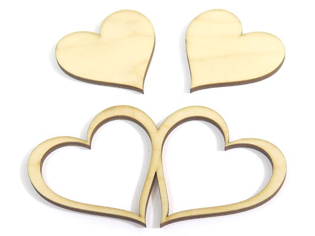 

Ażurowe Serce 11.1x6cm +2x Serce Pełne 5x5cm ED70