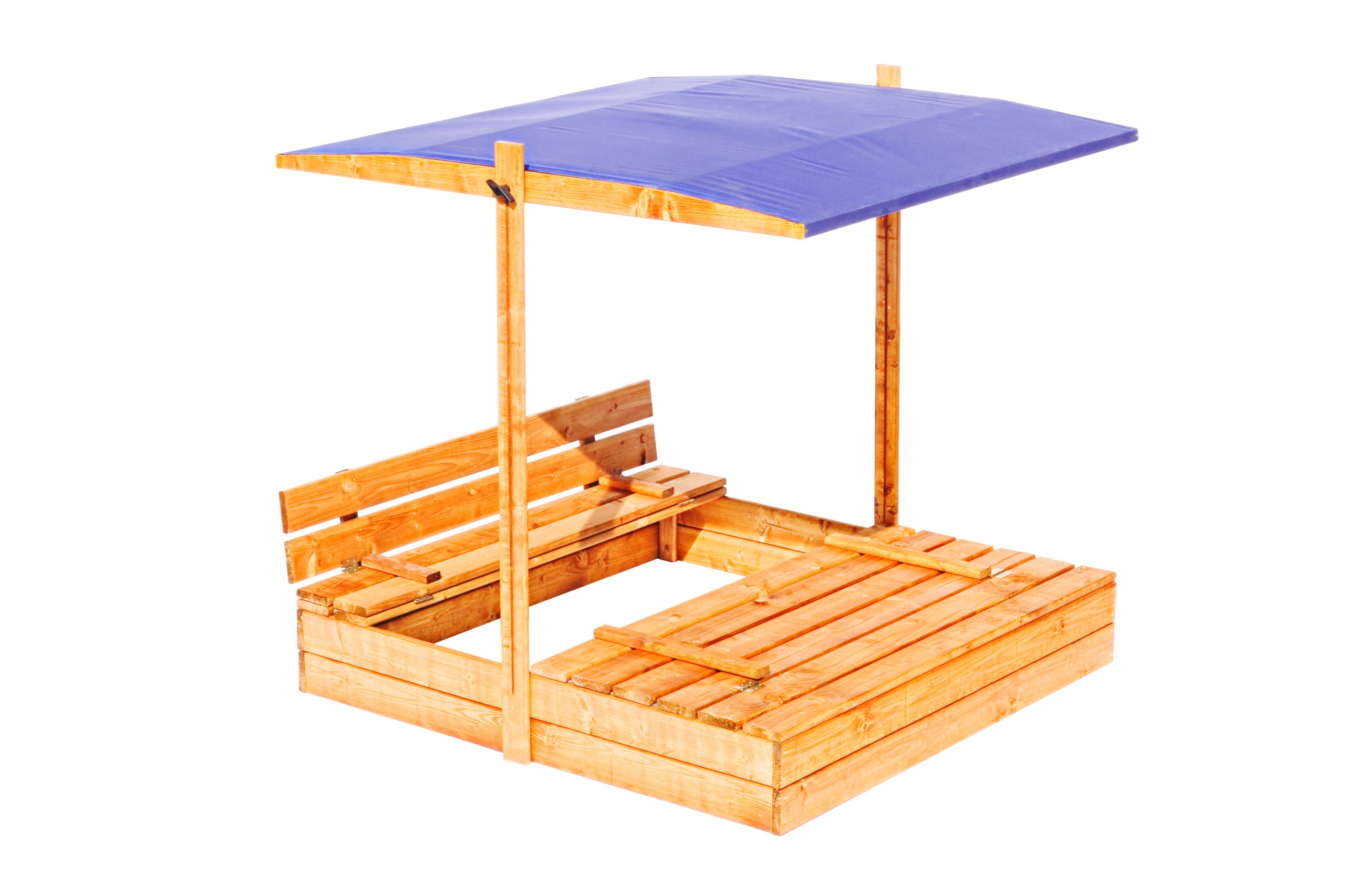 Piaskownica drewniana zamykana z daszkiem 150x154 Wiek dziecka 3 lata +