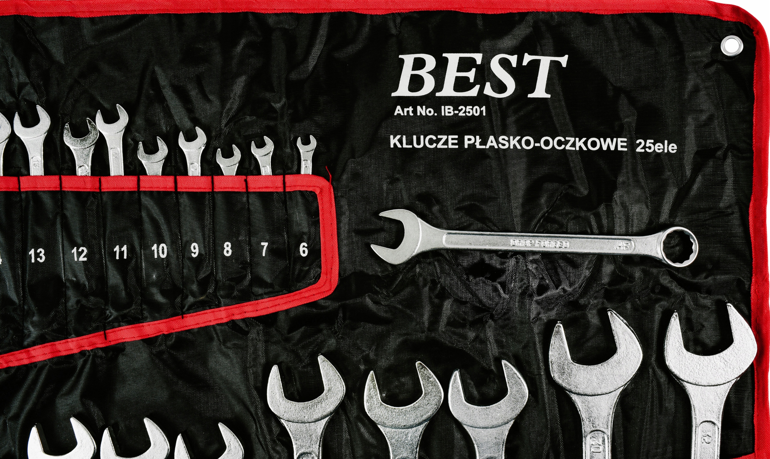 ZESTAW KLUCZE PLASKO OCZKOWE 6 32mm PLACHTA 25szt Weight with packaging 5 1 kg