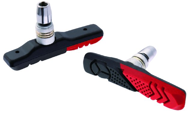 

Klocki hamulcowe V-brake 72 mm Czerwone na deszcz