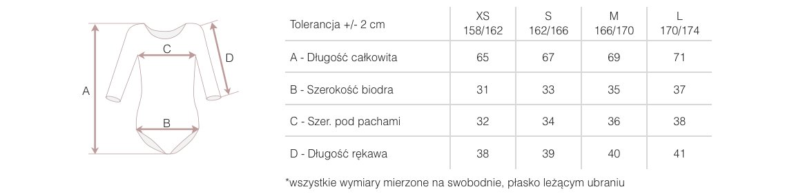 BODY BALETOWE STRÓJ NA BALET GIMNASTYCZNY X3 CB XS Rękaw rękaw 3/4