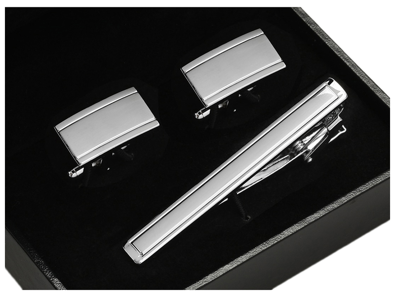 KOMPLET W PUDEŁKU Spinka do Krawata+ Spinki do Mankietów Koszuli Męski ks21