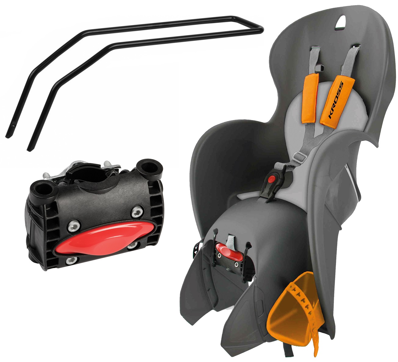 DUŻY FOTELIK ROWEROWY KROSS WALLAROO + KASK S Kod producenta fotelik + kask