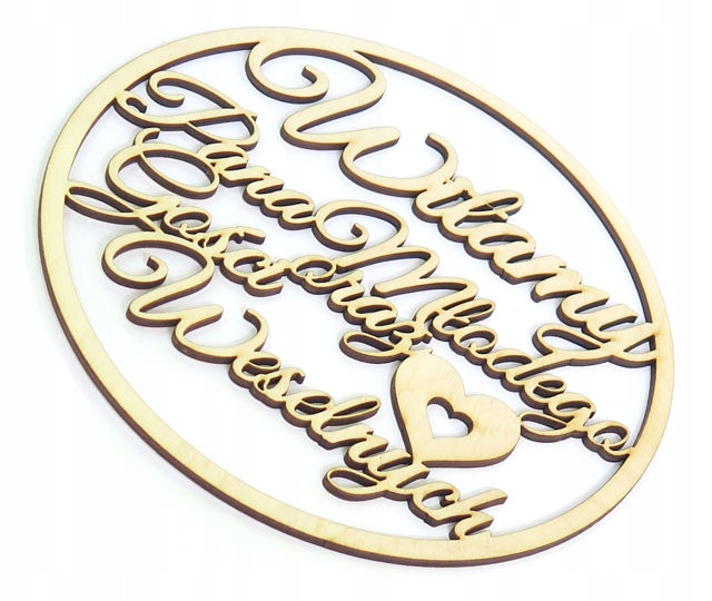 Witamy Pana Młodego oraz Gości Weselnych 60cm WO57 Kolor dominujący inny